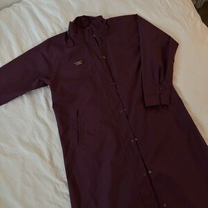 L.L. BEAN Ankle Length Rain Coat in Deep Plum